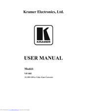 Kramer VP-505 User Manual