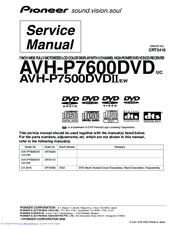Pioneer AVH-P7600DVD/UC Service Manual