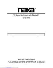 Naxa NHS-2006 Instruction Manual