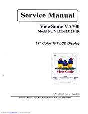 ViewSonic VA700 Service Manual