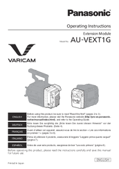 Panasonic AU-VEXT1G Operating Instructions Manual