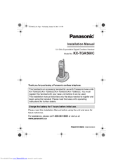 Panasonic KX-TGA560C Installation Manual