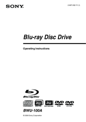 Sony BWU-100A Operating Instructions Manual
