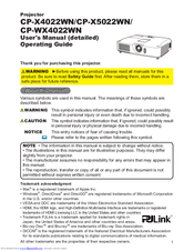 PJLink CP-X4022WN User Manual