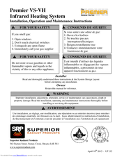 Superior Radiant Premier VS-VH Installation, Operation And Maintenance Instructions