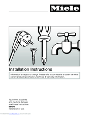 Miele KF 1803 SF Installation Instructions Manual