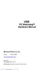 BERKSHIRE PRODUCTS PC Watchdog Hardware Manual