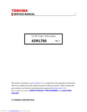 Toshiba 42WLT66 Service Manual