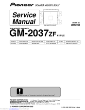 Pioneer gM-2037ZF Service Manual