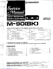 Pioneer M-90 Service Manual