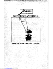 Mantis Mantis-20 Owner's Handbook Manual