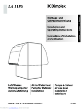 Dimplex LA 11PS Installation And Operating Instructions Manual