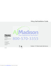 Viking Outdoor Wide Double Side Burners Use & Installation Manual
