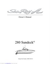 Sea Ray 280 Sundeck Owner's Manual