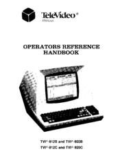 TeleVideo TVI-920C Operators Reference Handbook