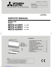 Mitsubishi Electric MCFZ-A24WV Service Manual