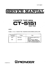 Pioneer CT-5151 Service Manual
