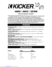 Kicker GR10M User Manual