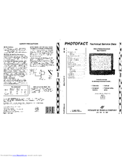 Philips/Magnavox TS2544C121 Technical Service Data