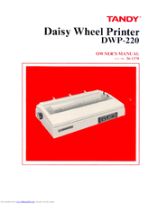Tandy DWP-220 Owner's Manual