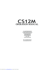 EVI Audio CS12M Operation Manual