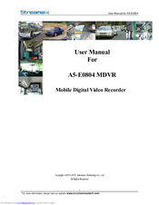 Streamax A5-E0804 MDVR User Manual