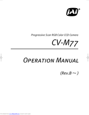 JAI CV-M77 Operation Manual