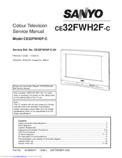 Sanyo CE32FWH2F-C Service Manual