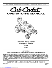Cub Cadet i1050 Operator's Manual