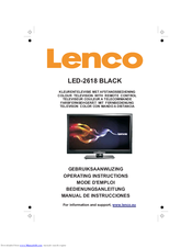 LENCO LED-2618 BLACK Operating Instructions Manual