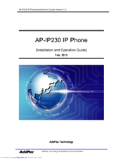 AddPac AP-IP230 Installation And Operation Manual