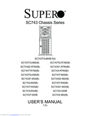 Supero SC743TQ-650 User Manual