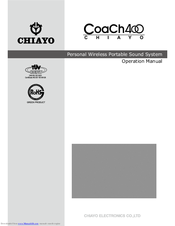 Chiayo Coach 400 Series Operating Instructions Manual
