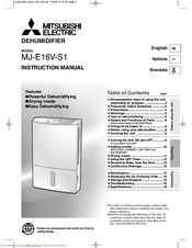 Mitsubishi Electric MJ-E16V-S1 Instruction Manual