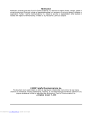 TransTel Communications TD-1648i Installation Instructions Manual
