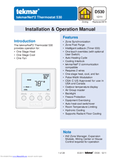 Tekmar tekmarNet 2 530 Installation & Operation Manual