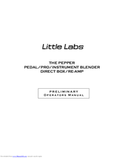 Little Labs THE PEPPER Operator's Manual