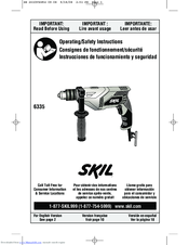 Skil 6335 Operating/Safety Instructions Manual