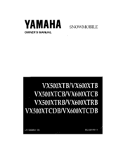 Yamaha VX600XTCDB Owner's Manual