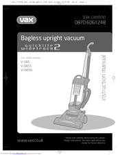 Vax quicklife widetrack2 V-045S Instruction Manual