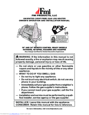 FMI HD18PRB Owner's Operation And Installation Manual