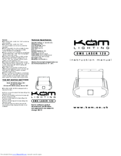 Kam DMX LASER 120 PRO Instruction Manual