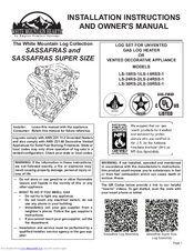 White Mountain Hearth LS-18RS-1 Installation Instructions And Owner's Manual