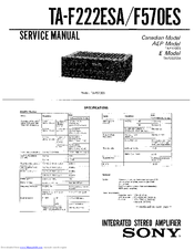 Sony TA-F222ESA Service Manual