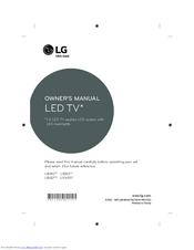 LG UF695 Owner's Manual