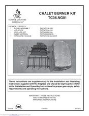 Town & Country Fireplaces TC36.NG01 Installation Manual