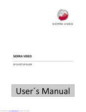 Sierra Video SP-14 Setup Manual