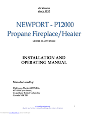 Dickinson Newport P1200000-NEW-P12000 Installation And Operating Manual