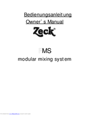 Zeck Audio FMS series Owner's Manual