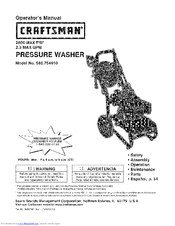 Craftsman 580.754910 Operator's Manual